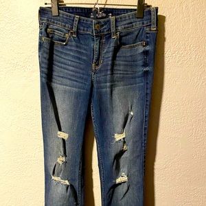 Hollister distressed boot cut jeans
